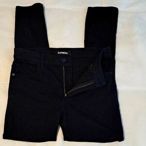 Express High Waist Black Ripped Jeggings